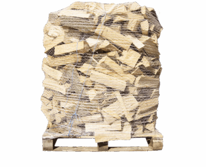 Buchen Brennholz Premium 33cm, rindenfrei auf Palette im Netz, ca. 1,6 srm / 1rm, 500 kg